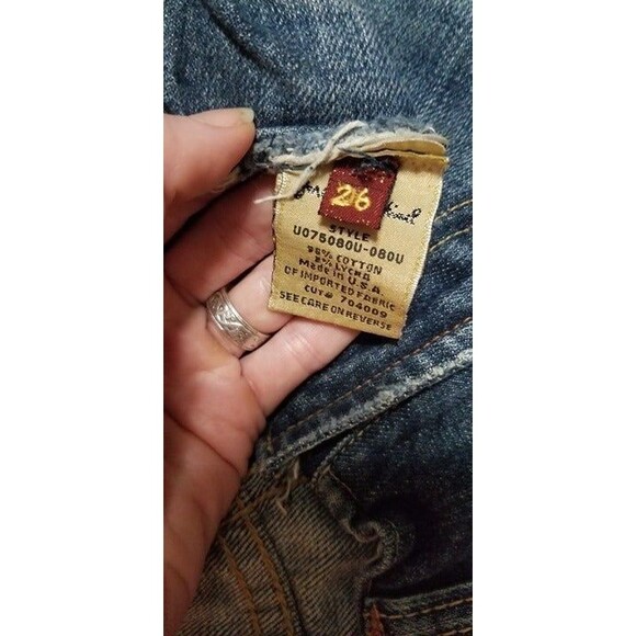 7 For All Mankind, Festival Jeans, cut to Fringe Low Waist Sze 26 W - Picture 5 of 15